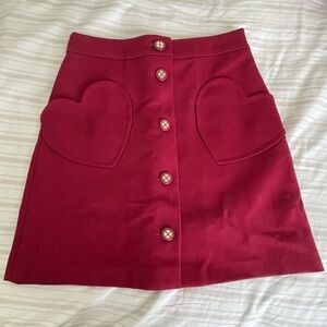 New Kate Spade Burgundy Pocket Skirt